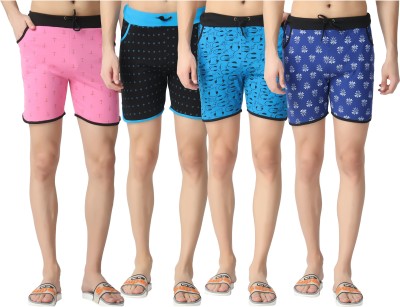 FASHA Printed Men Multicolor Night Shorts