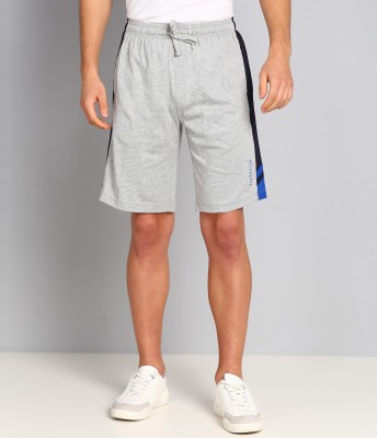 VAN HEUSEN Color Block Men Grey Regular Shorts