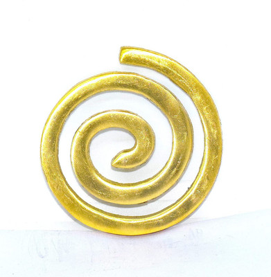 RUDRA DIVINE Rudradivine Brass Helix Vastu Round Remedies for North West Vastu Dosh - Single Piece Decorative Showpiece  -  12.7 cm(Brass, Gold)