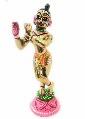 vrindavan shopi laddu gopal traders 4 no. Decorative Showpiece - 10 cm (Brass, Black) Decorative Showpiece  -  7 cm(Brass, Gold)