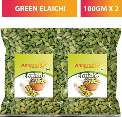 Annprash PREMIUM QUALITY GREEN ELAICHI / CARDAMOM 200GM (100GMx2)(2 x 0.1 kg)