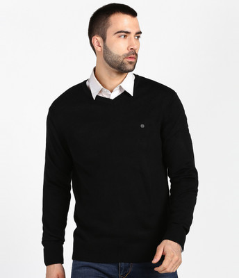 numero-uno-solid-v-neck-casual-men-black-sweater