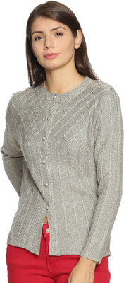 CLAPTON Self Design Round Neck Casual Women Multicolor Sweater