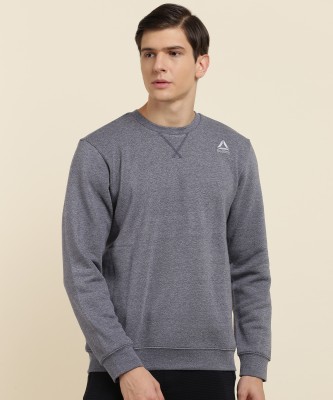 REEBOK Full Sleeve Self Design Men Sweatshirt