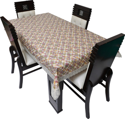Glassiano Printed 4 Seater Table Cover(Multicolor, Polyester)