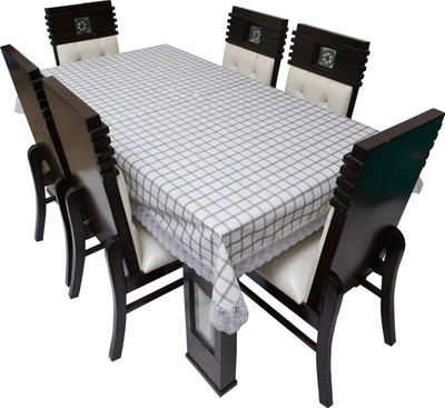 Glassiano Printed 8 Seater Table Cover(Grey, Polyester)