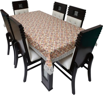 LITHARA Checkered 10 Seater Table Cover(Beige, Polyester)