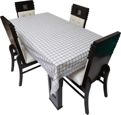 Dream Care Striped 4 Seater Table Cover(Multicolor, Polyester)