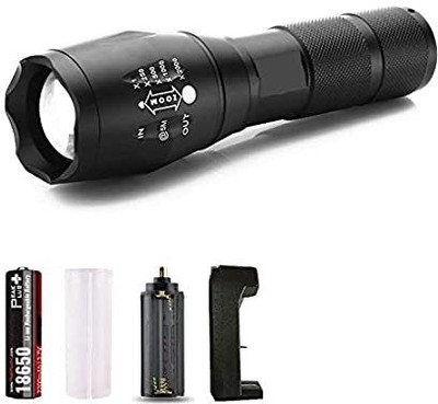 Sument Heavy Duty Long Range Fast Charge XL-T6 Torch (Black : Rechargeable) Torch(Black, 16 cm, Rechargeable)