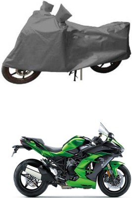 RONISH Waterproof Two Wheeler Cover for Kawasaki(Ninja H2, Grey)