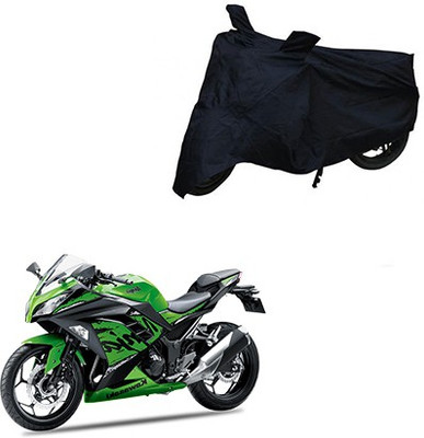 RPSENTTERPR Waterproof Two Wheeler Cover for Kawasaki(Ninja 300, Black)