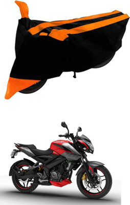 RONISH Two Wheeler Cover for Bajaj(Pulsar 160 NS DTS-i, Black, Orange)