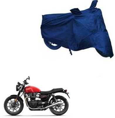 RPSENTTERPR Waterproof Two Wheeler Cover for Triumph(Twin spark, Blue)