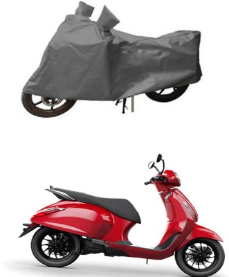 RONISH Waterproof Two Wheeler Cover for Bajaj(Chetak, Grey)