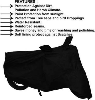 RPSENTTERPR Waterproof Two Wheeler Cover for Bajaj(Pulsar 220 DTS-i, Black)