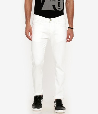 Masterly Weft Slim Men White Jeans