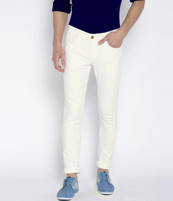 Masterly Weft Slim Men White Jeans