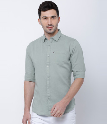 HIGHLANDER Men Solid Casual Grey Shirt