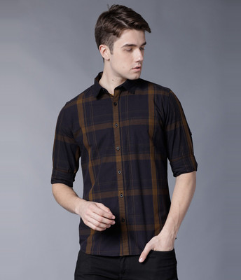 HIGHLANDER Men Checkered Casual Multicolor Shirt