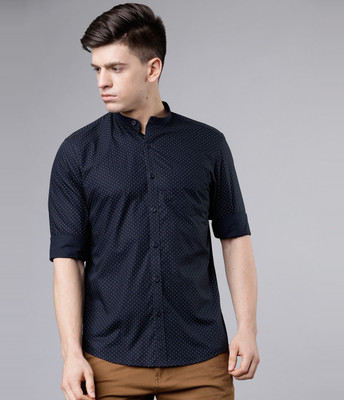 HIGHLANDER Men Printed Casual Blue Shirt
