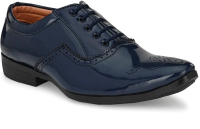 ZORIK Men Synthetic Leather Formal Shoes-ZR-5030 Lace Up For Men(Blue , 9)