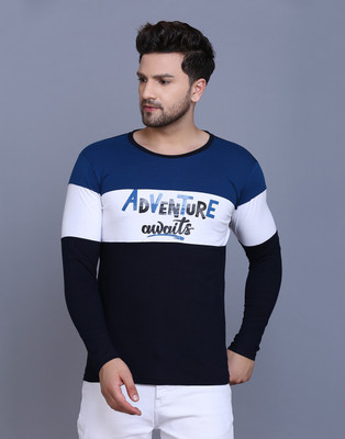 Cryptic Colorblock Men Round Neck Multicolor T-Shirt
