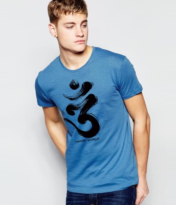 Young trendz Printed Men Round Neck Blue T-Shirt