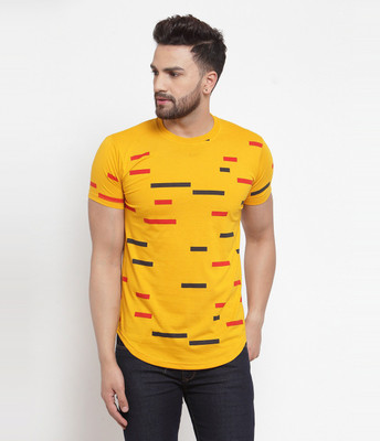 NB NICKY BOY Printed Men Round Neck Yellow T-Shirt