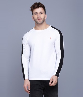 Kamedge Solid Men Round Neck White T-Shirt