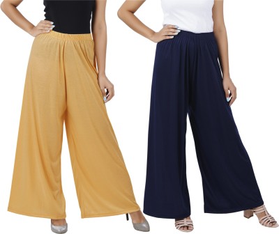 Buy That Trendz Flared Women Brown, Blue Trousers