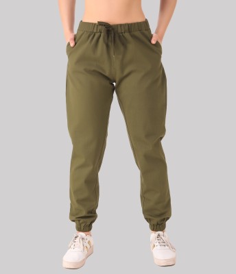 Q-Rious Regular Fit Women Green Trousers