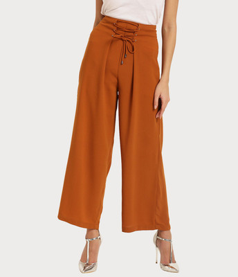RARE Regular Fit Women Brown Trousers