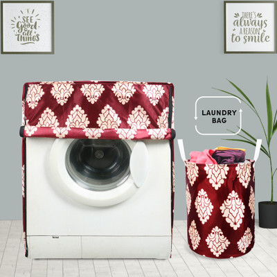 E-Retailer Front Loading Washing Machine  Cover(Width: 58 cm, Maroon)