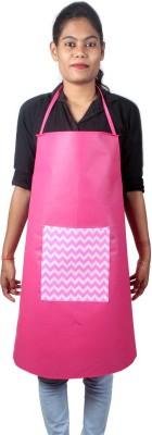 PrettyKrafts Blended Home Use Apron - Free Size (Pink, Single Piece)