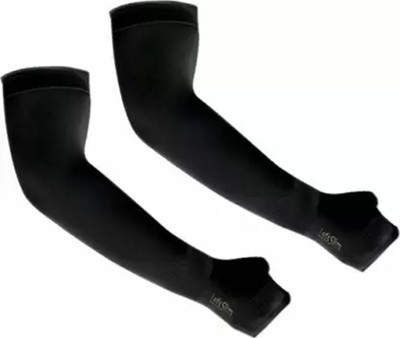 aksmit Nylon, Cotton Arm Sleeve For Men & Women(Free, Black)