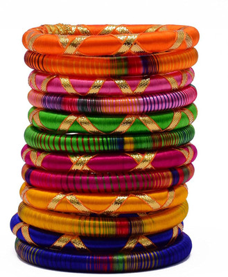 PANKSHRI ENTERPRISE Fabric Bangle Set(Pack of 12)