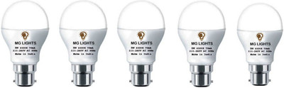 mg lights 5 W Basic Arbitrary B22 LED Bulb(White, Pack of 5)