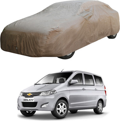 Oshotto Car Cover For Chevrolet Enjoy (With Mirror Pockets)(Brown)