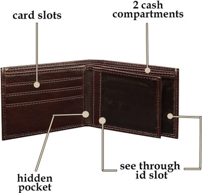 MATSS Men Casual Brown Artificial Leather Wallet(5 Card Slots)
