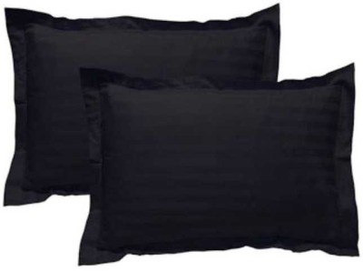 Trendy Home Decor Polycotton Pillows Cover(Pack of 2, 70 cm*45 cm, Black)