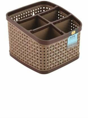 CLOUDTAIL CHOICE 5 Compartments plastic Storage Box(Black)