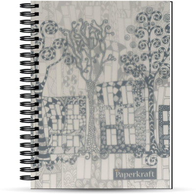 Paperkraft Signature Series A5 Notebook Single Line 192 Pages(White, Black, Grey, Pack of 6)