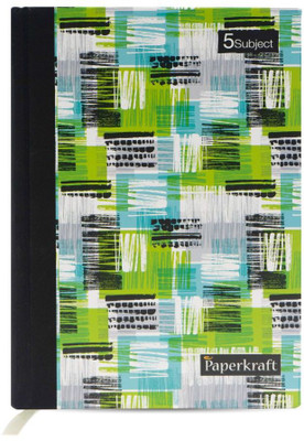 Paperkraft Green Impression Series A5 Notebook Single Line 400 Pages(Multicolor)