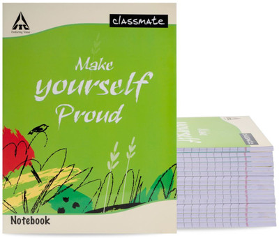 Classmate Notebook Regular Notebook Single Line 120 Pages(Multicolor, Pack of 12)