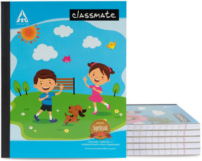 Classmate Notebook Regular Notebook Single Line 172 Pages(Multicolor, Pack of 6)