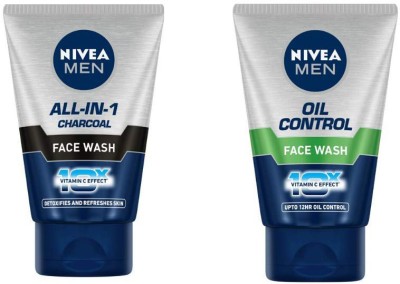 NIVEA Oil Control  10x Vit effect, 100ml with All in one Charcoal 10x Vit effect , 100ml Face Wash(200 g)