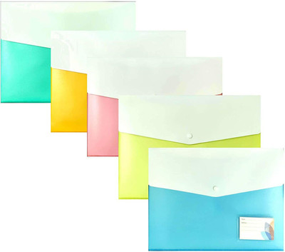 True-Ally plastic Expanding Folder(Set Of 5, Multicolor)
