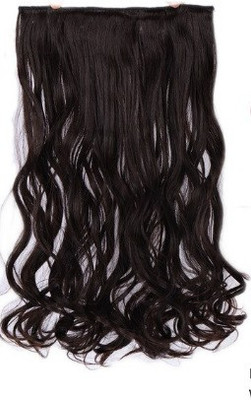 SAMYAK Clip-in Curly Natural Black Hair Extension