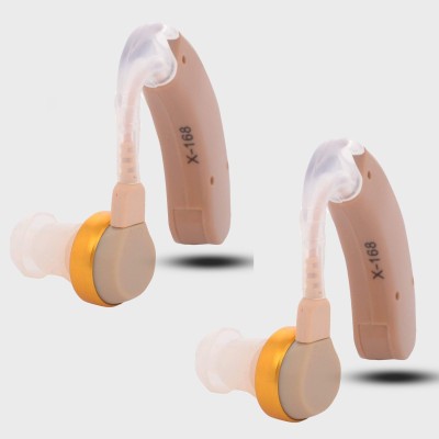 Enlinea Personal Sound Hearing Amplifier X-168 (Pack Of 2) Behind the Ear Hearing Aid(Beige)