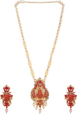 STYYLO FASHION Alloy Gold-plated Red Jewellery Set(Pack of 1)